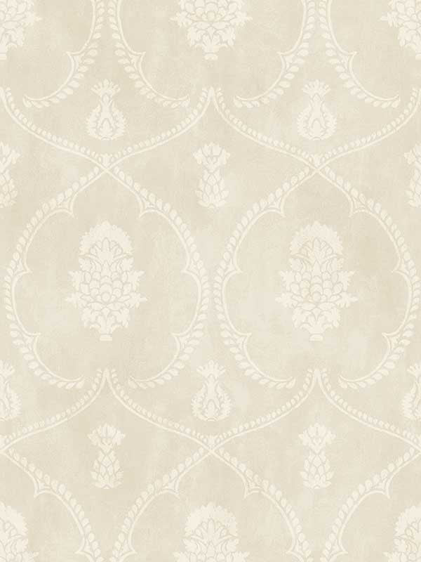 Royal Damask fabric in beige color - pattern number MX9641 - by Ronald Redding in the Astoria collection