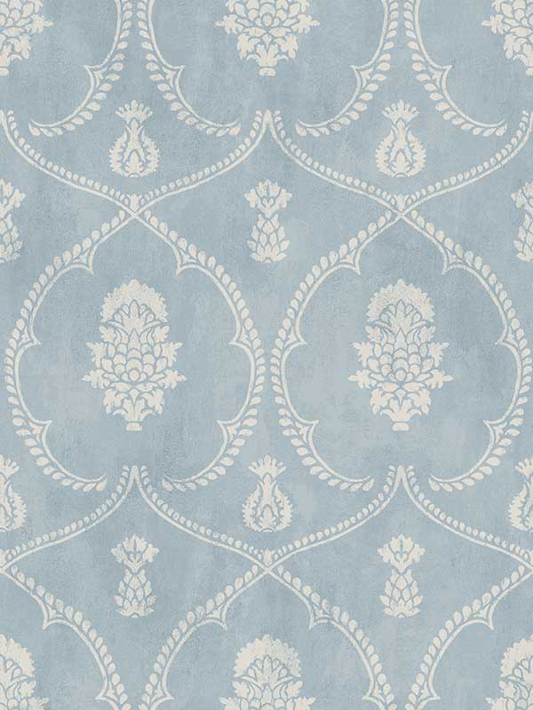 Royal Damask fabric in blue color - pattern number MX9644 - by Ronald Redding in the Astoria collection