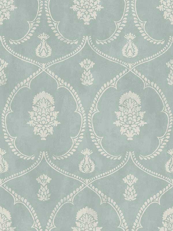 Royal Damask fabric in jade color - pattern number MX9645 - by Ronald Redding in the Astoria collection