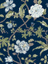 Courtyard Botanical wallpaper in navy color - pattern number MX9652 - by Ronald Redding in the Astoria collection
