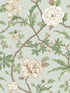 Courtyard Botanical wallpaper in pale blue color - pattern number MX9654 - by Ronald Redding in the Astoria collection