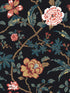 Courtyard Botanical wallpaper in scarlet color - pattern number MX9656 - by Ronald Redding in the Astoria collection