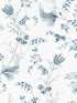 Floral Lace wallpaper in navy color - pattern number MX9683 - by Ronald Redding in the Astoria collection