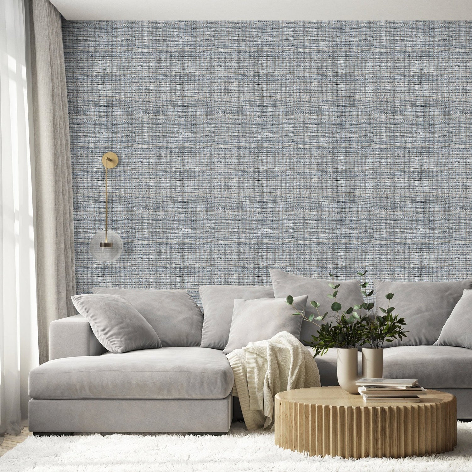 Fondo wallpaper in blue color - pattern number GH27092-23 - by Galerie in the Salt collection