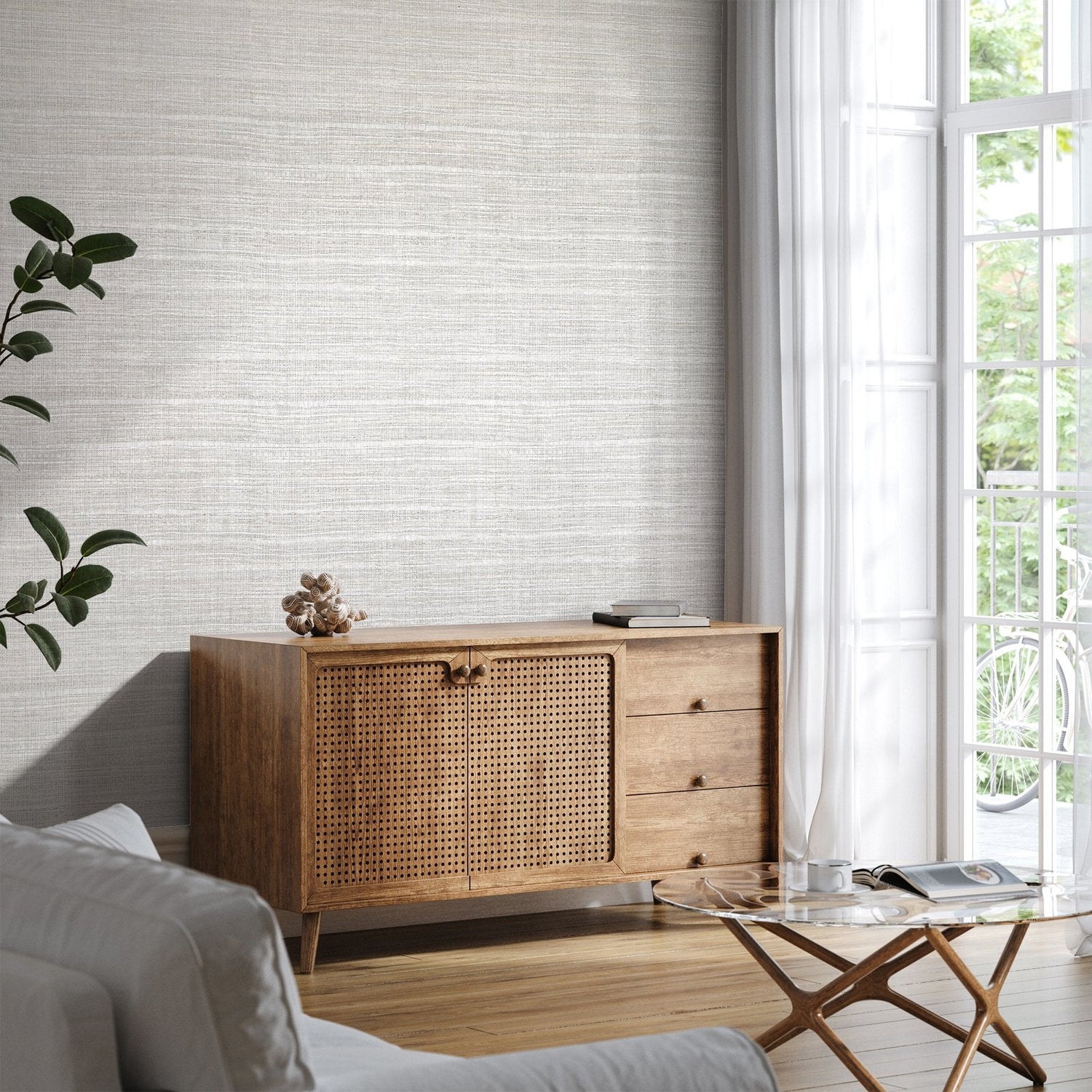 Fondo wallpaper in cream color - pattern number GH27093-23 - by Galerie in the Salt collection