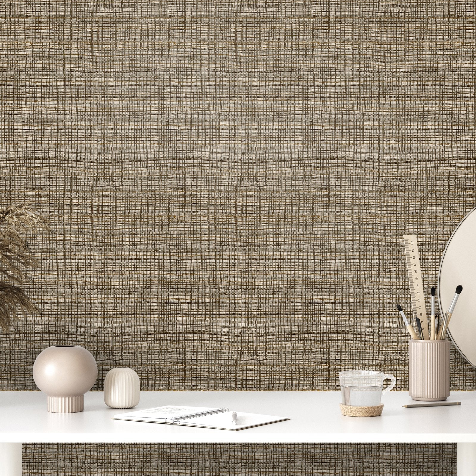 Fondo wallpaper in bronze brown color - pattern number GH27096-23 - by Galerie in the Salt collection