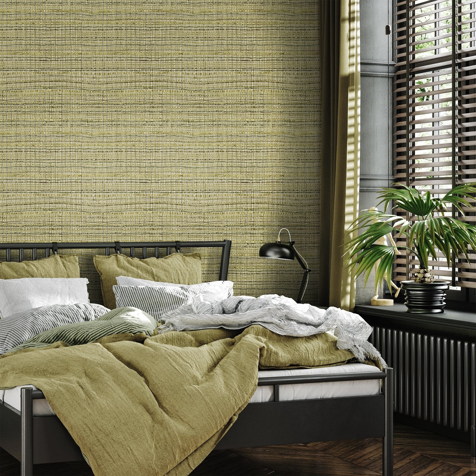 Wild Grass wallpaper in yellow color - pattern number GH27100-23 - by Galerie in the Pepper collection
