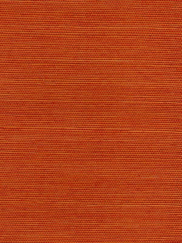 Chiyo Sisal wallpaper in tangerine color - pattern number WNR2070.WT.0 - by Winfield Thybony in the Natural Resources Vol. II collection