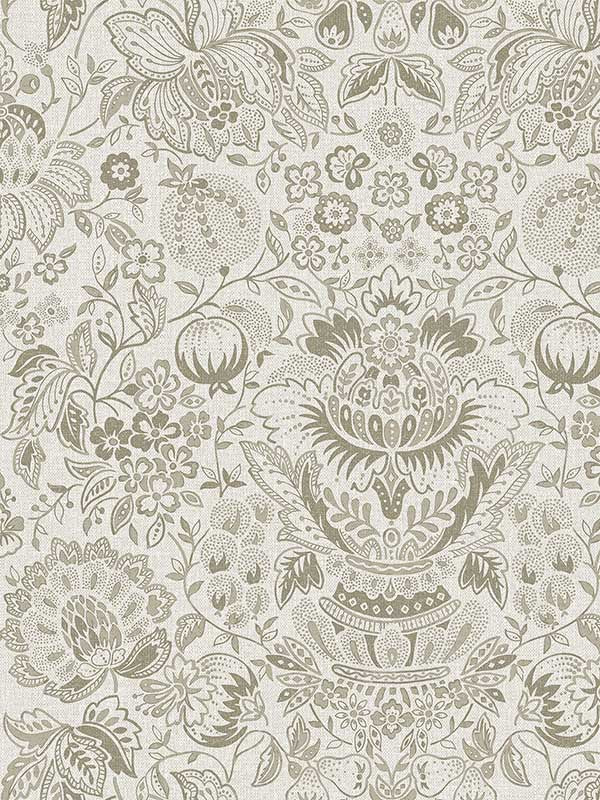 Blanche Floral Damask fabric in neutral color - pattern number 4147-27374 - by A Street Prints in the Haberdashery collection