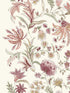 Teonna Raspberry Floral Stripe wallpaper in raspberry color - pattern number 4147-27397 - by A Street Prints in the Haberdashery collection