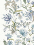 Teonna Floral Stripe wallpaper in blue color - pattern number 4147-27398 - by A Street Prints in the Haberdashery collection