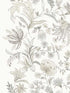 Teonna Floral Stripe wallpaper in light grey color - pattern number 4147-27400 - by A Street Prints in the Haberdashery collection
