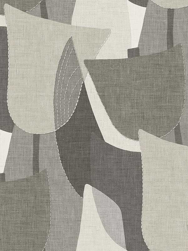 Mosley Tulips wallpaper in pebble color - pattern number TH90000 - by Seabrook in the Fibers and Threads collection