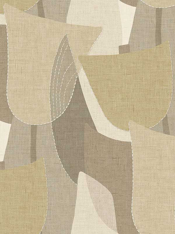Mosley Tulips wallpaper in dune color - pattern number TH90003 - by Seabrook in the Fibers and Threads collection