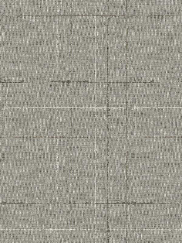 Gorton Plaid wallpaper in ash color - pattern number TH90100 - by Seabrook in the Fibers and Threads collection