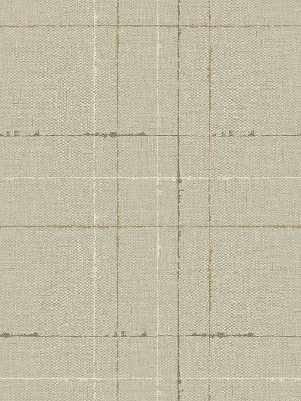 Gorton Plaid wallpaper in papyrus color - pattern number TH90103 - by Seabrook in the Fibers and Threads collection