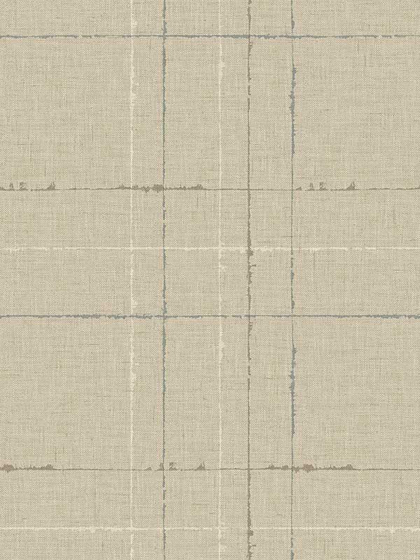 Gorton Plaid wallpaper in hazel color - pattern number TH90105 - by Seabrook in the Fibers and Threads collection