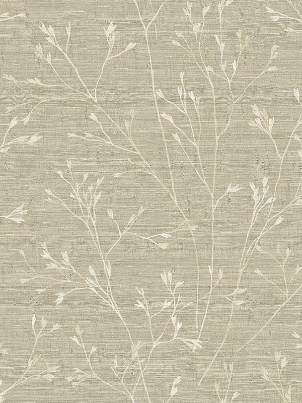 Withington Branch wallpaper in sugar color - pattern number TH90305 - by Seabrook in the Fibers and Threads collection