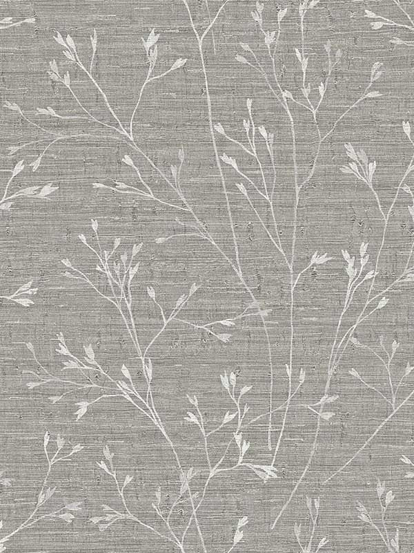Withington Branch wallpaper in mouse color - pattern number TH90307 - by Seabrook in the Fibers and Threads collection