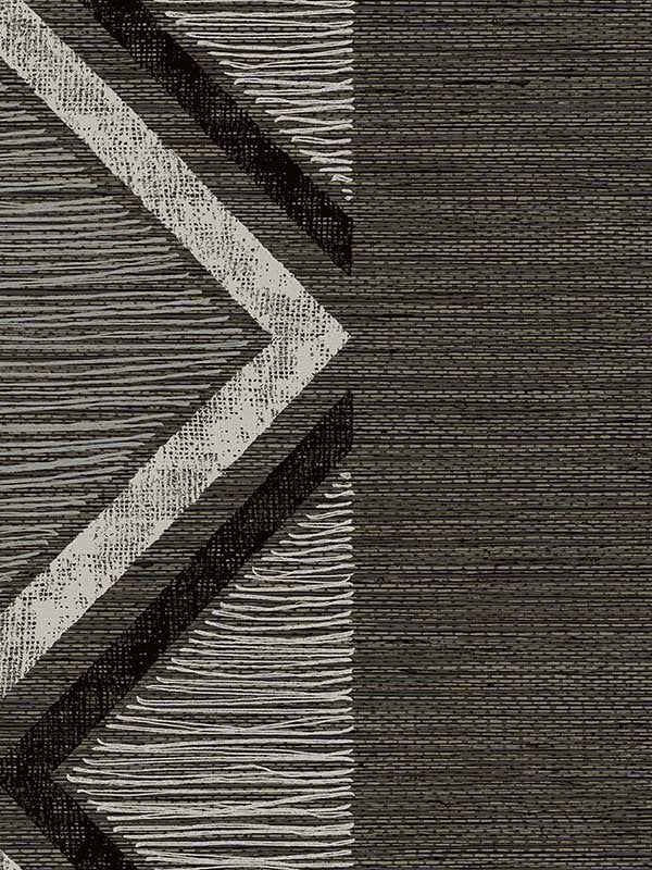 Beswick Chevron wallpaper in shadow color - pattern number TH91500 - by Seabrook in the Fibers and Threads collection