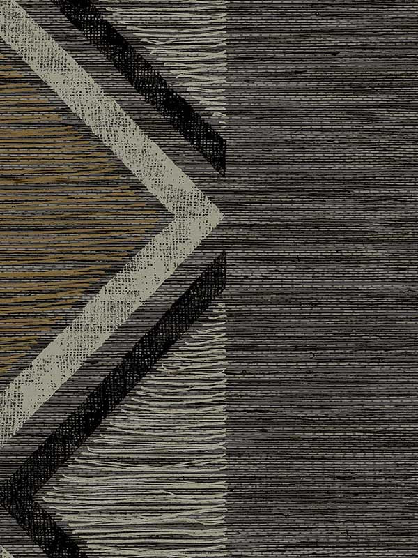 Beswick Chevron wallpaper in roasted coffee color - pattern number TH91506 - by Seabrook in the Fibers and Threads collection