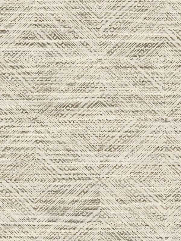 Leigh Diamond wallpaper in cappuccino color - pattern number TH91606 - by Seabrook in the Fibers and Threads collection