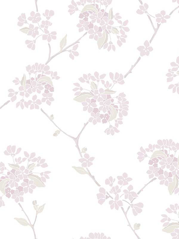 Wilma wallpaper in petal pink color - pattern number WDR1014.WT.0 - by Winfield Thybony in the Archival Wallpaper Collection collection