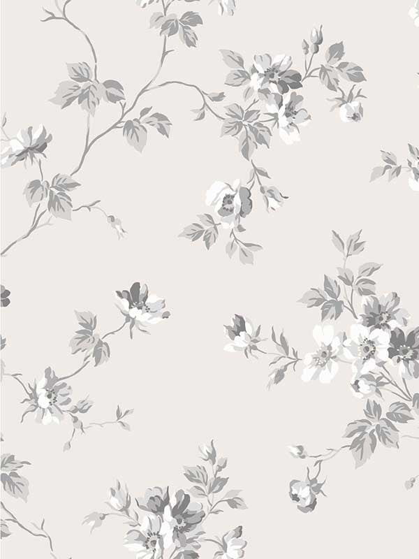 Charlotta wallpaper in grisaille color - pattern number WDR1019.WT.0 - by Winfield Thybony in the Archival Wallpaper Collection collection