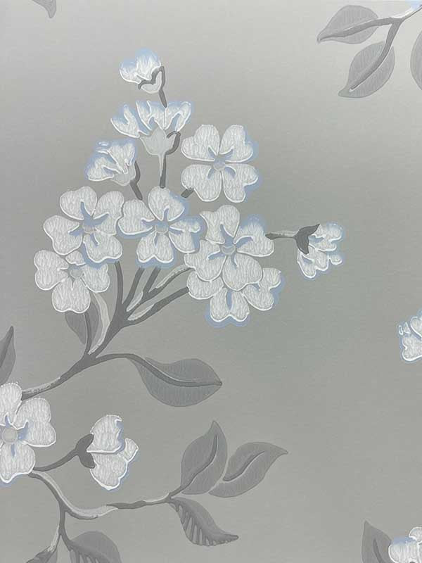 Blomma wallpaper in grey color - pattern number WDR1024.WT.0 - by Winfield Thybony in the Archival Wallpaper Collection collection