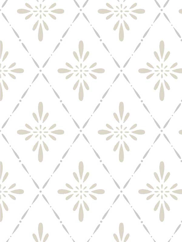 Trelliage wallpaper in grey color - pattern number WDR1057.WT.0 - by Winfield Thybony in the Archival Wallpaper Collection collection
