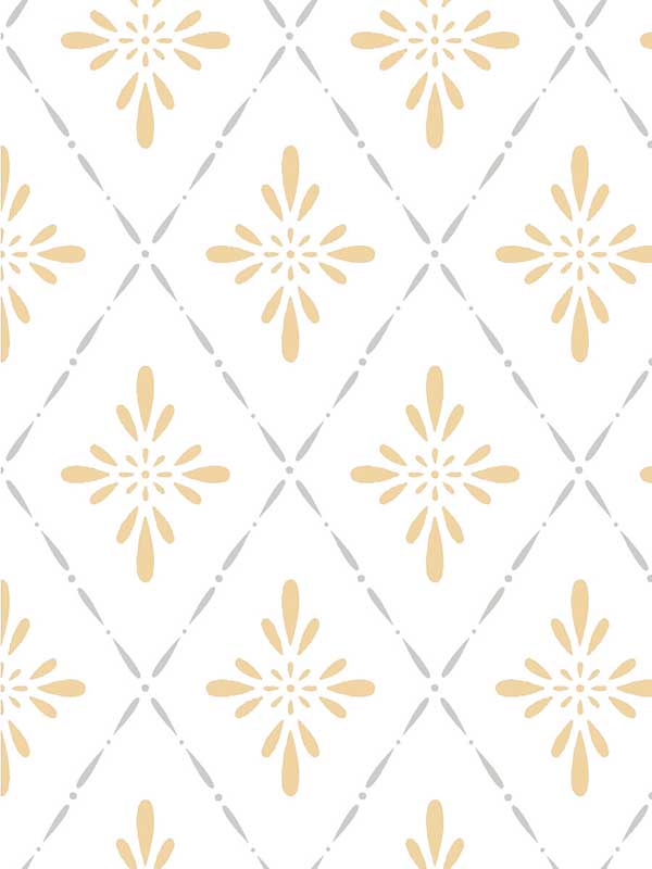 Trelliage wallpaper in sunburst color - pattern number WDR1060.WT.0 - by Winfield Thybony in the Archival Wallpaper Collection collection
