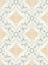 Morrissey wallpaper in ochre color - pattern number WDR1061.WT.0 - by Winfield Thybony in the Archival Wallpaper Collection collection