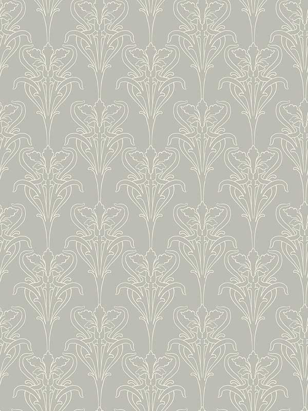 Alice wallpaper in grey color - pattern number WDR1064.WT.0 - by Winfield Thybony in the Archival Wallpaper Collection collection