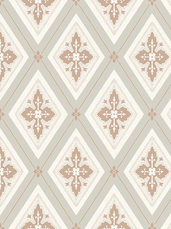 Lily wallpaper in apricot color - pattern number WDR2018.WT.0 - by Winfield Thybony in the Historical Wallpaper Collection collection