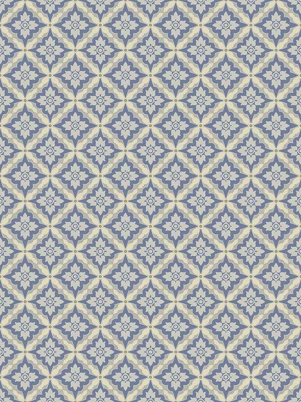 Malin wallpaper in cobalt color - pattern number WDR2025.WT.0 - by Winfield Thybony in the Historical Wallpaper Collection collection