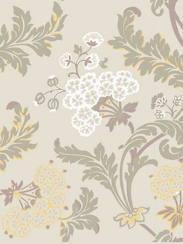 Emma wallpaper in beige color - pattern number WDR2035.WT.0 - by Winfield Thybony in the Historical Wallpaper Collection collection