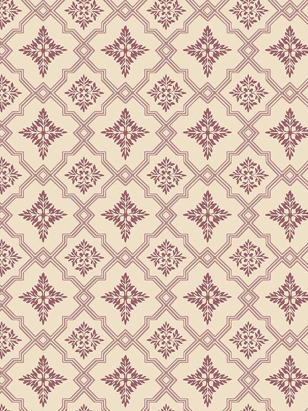 Gabriela wallpaper in georgian red color - pattern number WDR2046.WT.0 - by Winfield Thybony in the Historical Wallpaper Collection collection