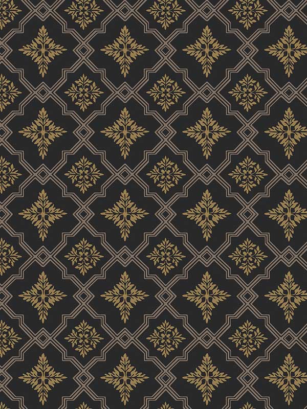 Gabriela wallpaper in onyx color - pattern number WDR2048.WT.0 - by Winfield Thybony in the Historical Wallpaper Collection collection