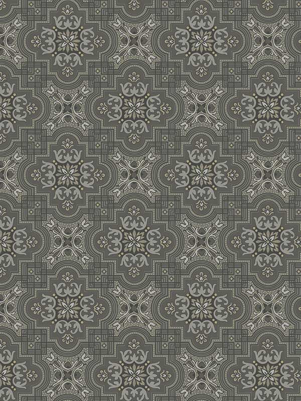 Freja wallpaper in graphite color - pattern number WDR2051.WT.0 - by Winfield Thybony in the Historical Wallpaper Collection collection