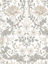 Honeysuckle Floral Prepasted fabric in ivory and grey color - pattern number EP10000 - by Seabrook in the Etten Prepasted Wallcovering collection