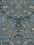 Victorian Garden Floral Prepasted fabric in aegean blue and warm stone color - pattern number EP10112 - by Seabrook in the Etten Prepasted Wallcovering collection