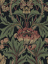 Primrose Garden Floral Prepasted fabric in wrought iron and clay color - pattern number EP10201 - by Seabrook in the Etten Prepasted Wallcovering collection