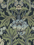 Primrose Garden Floral Prepasted fabric in midnight blue and sage color - pattern number EP10212 - by Seabrook in the Etten Prepasted Wallcovering collection