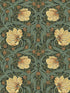 Pimpernel Garden Prepasted wallpaper in meadow green and amber color - pattern number EP10604 - by Seabrook in the Etten Prepasted Wallcovering collection