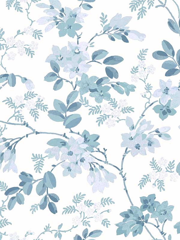 Yewland wallpaper in seaspray color - pattern number 130107 - by Laura Ashley in the Laura Ashley Spring Summer 2025 Collection collection