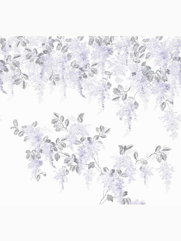 Mirabelle 6 Panel mural in pale amethyst color - pattern number 130126 - by Laura Ashley in the Laura Ashley Spring Summer 2025 Collection collection