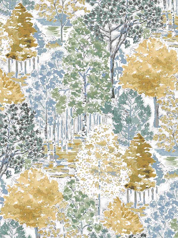 Bernwood Chre wallpaper in yellow color - pattern number 130153 - by Laura Ashley in the Laura Ashley Spring Summer 2025 Collection collection