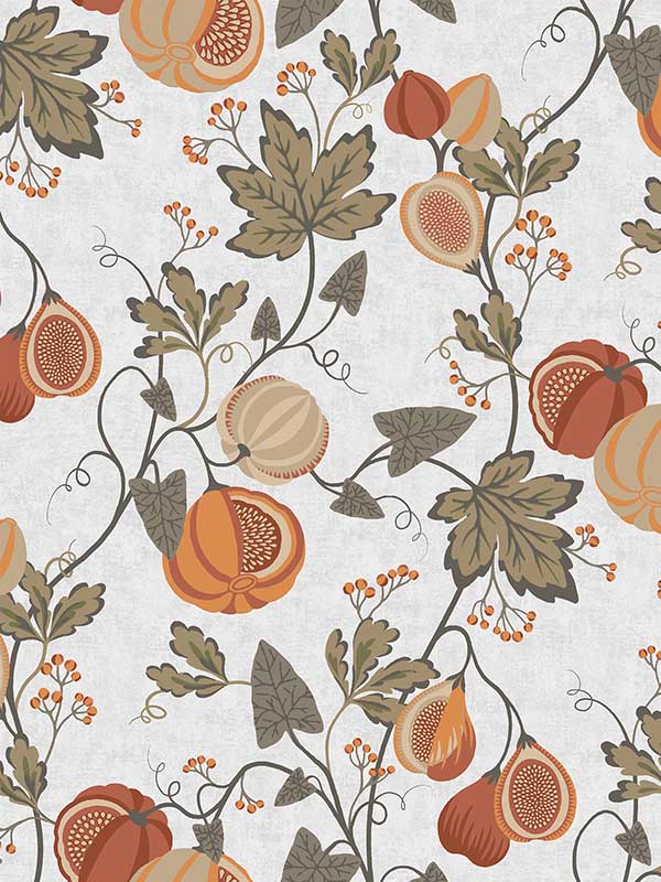 Transform Figgy Tree Peel and Stick fabric in orange color - pattern number 129642 - by Graham and Brown in the Transform Drop 3 Peel and Stick Wallpaper collection