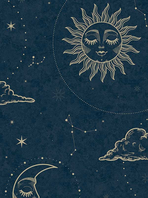 Transform Celestial Peel and Stick wallpaper in black color - pattern number 129660 - by Graham and Brown in the Transform Drop 3 Peel and Stick Wallpaper collection