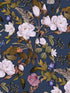 Transform English Garden Peel and Stick fabric in navy color - pattern number 129708 - by Graham and Brown in the Transform Drop 3 Peel and Stick Wallpaper collection
